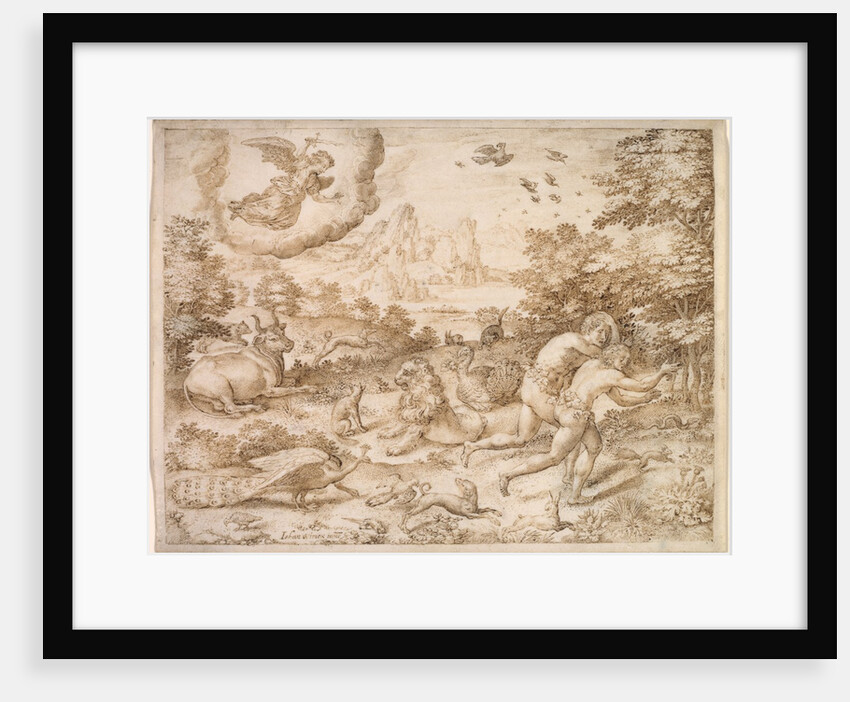 The Expulsion from Paradise, c. 1606 by Jan Wierix