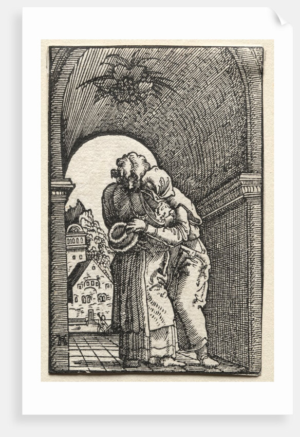The Fall and Redemption of Man: The Embrace of Joachim and Anne at the Golden Gate, 1515 by Albrecht Altdorfer