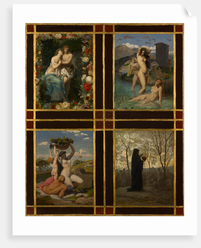 The Four Seasons, 1850 by Henry Picou; Jean-Léon Gérôme; Gustave Rodolphe Boulanger; Jean-Louis Hamon