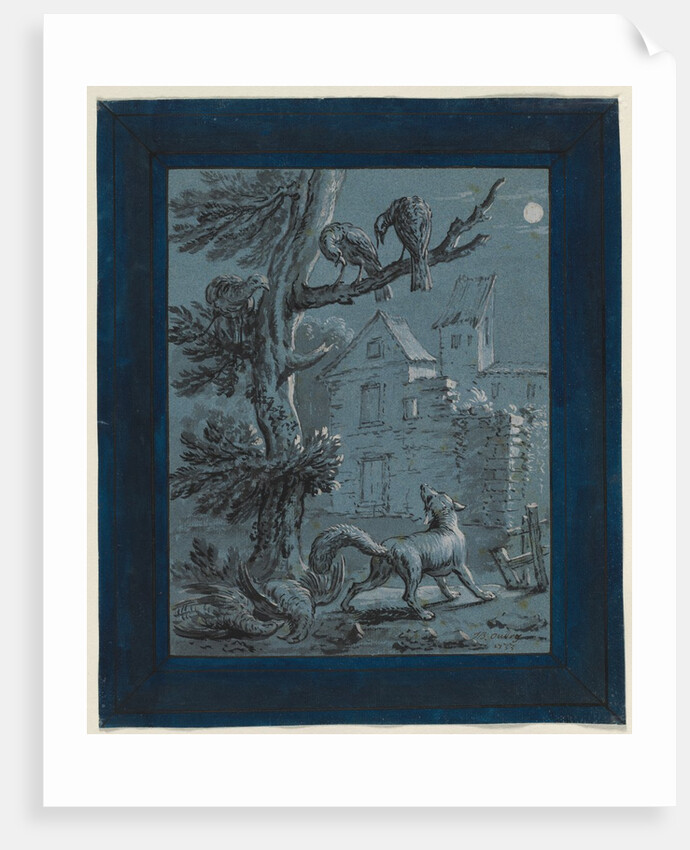 The Fox and the Turkey Hens: Illustration for the Fables of La Fontaine, 1733 by Jean-Baptiste Oudry