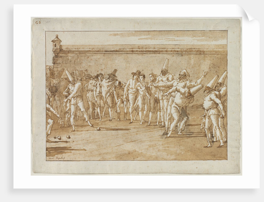 The Game of Bowls, 1790s by Giovanni Domenico Tiepolo