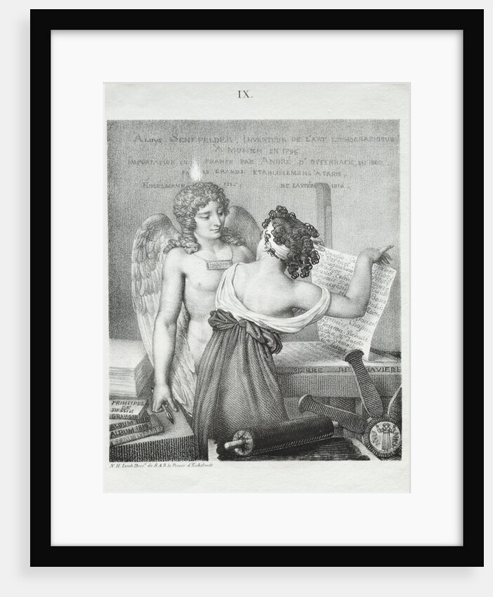 The Genius of Lithography, 1819 by Nicolas Henri Jacob