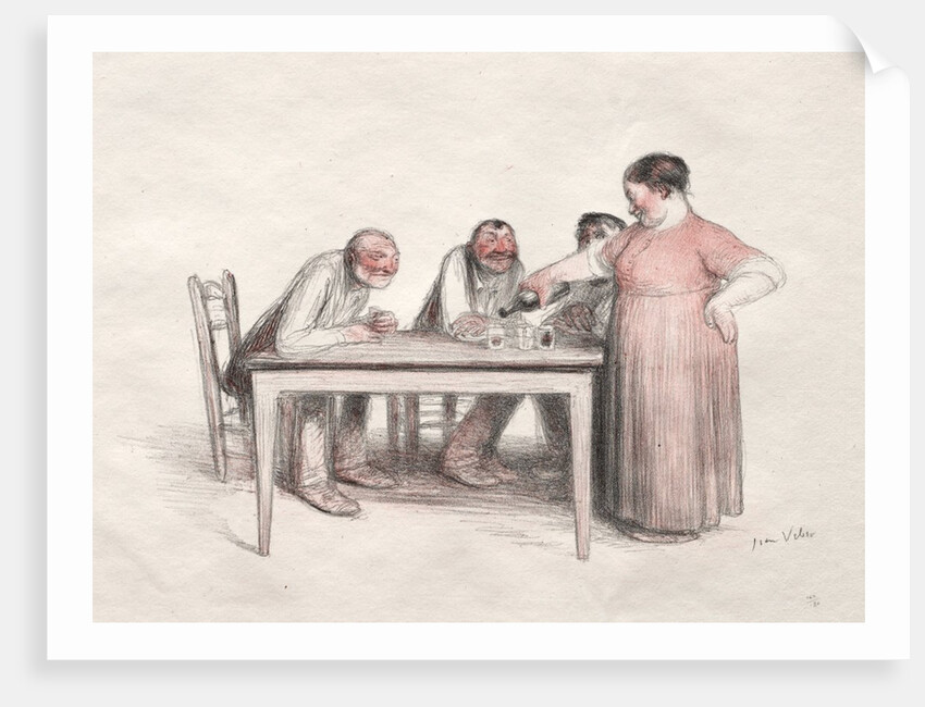 The Glass of Wine by Jean Veber