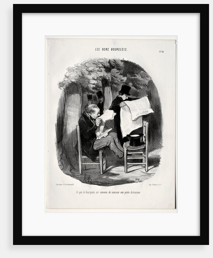 The Good Bourgeois, plate 14: What the bourgeois consider a distraction, 1846 by Honoré Daumier