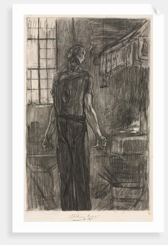 The Hanged Man in the Forge, c. 1880 by Félicien Rops