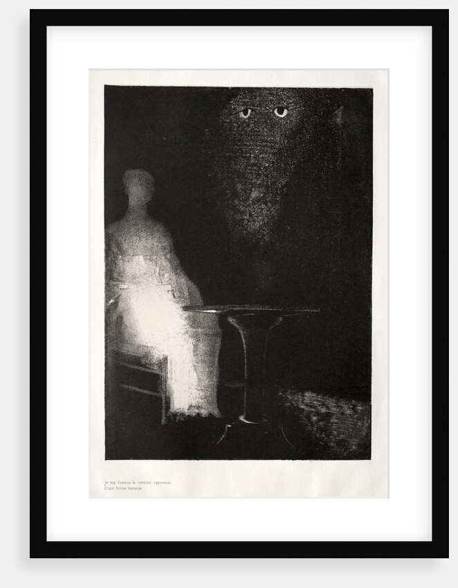 The Haunted House: I Continued to Gaze on the Chair, and Fancied I Saw on it a Pale Blue…, 1896 by Odilon Redon; Auguste Clot