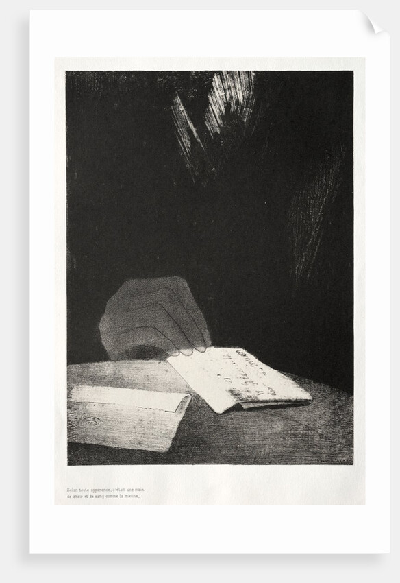 The Haunted House: It Was a Hand, Seemingly as Much of Flesh and Blood as My Own, 1896 by Odilon Redon; Auguste Clot