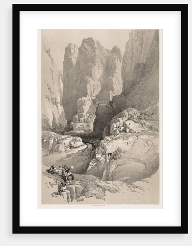 The Holy Land, Syria, Idumea, Arabia, Egypt & Nubia: Entrance to Petra, 1842 by Louis Haghe