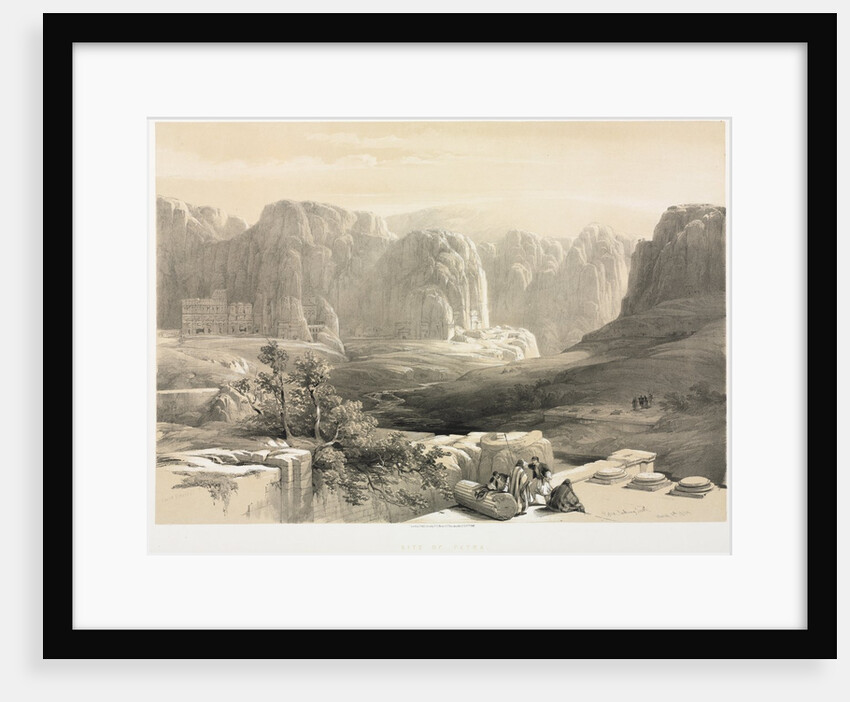 The Holy Land, Syria, Idumea, Arabia, Egypt & Nubia: Petra, Looking South, 1842 by Louis Haghe