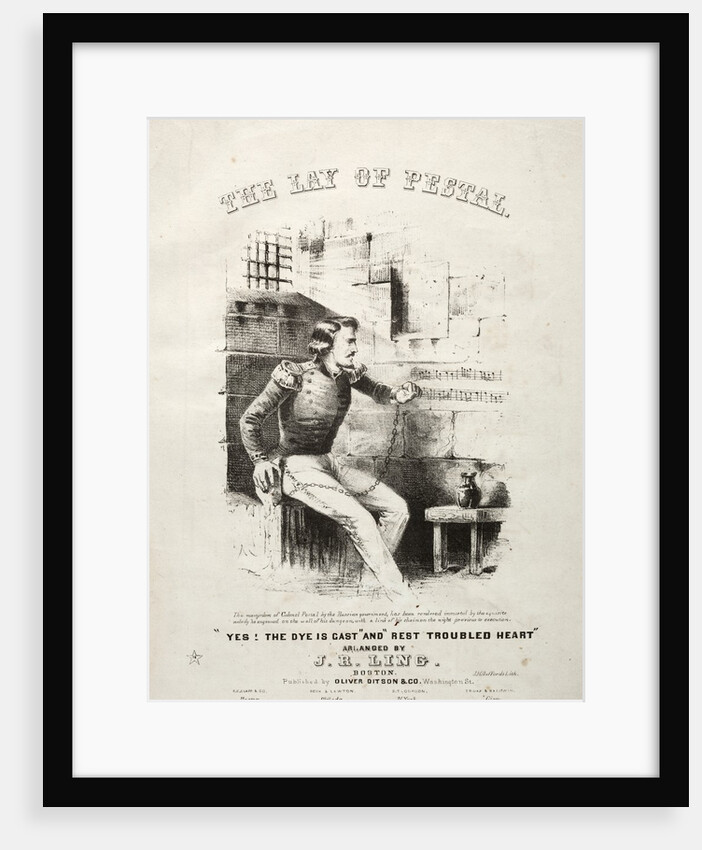 The Lay of Pestal - Sheet Music Cover by Winslow Homer