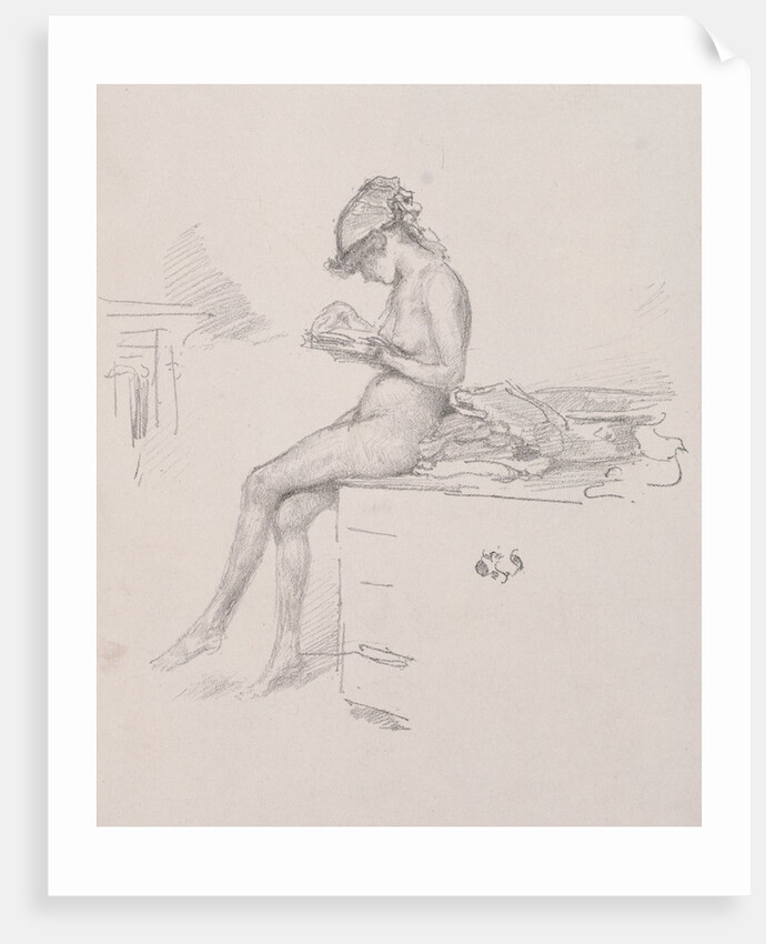 The Little Nude Model Reading, 1890 by James McNeill Whistler