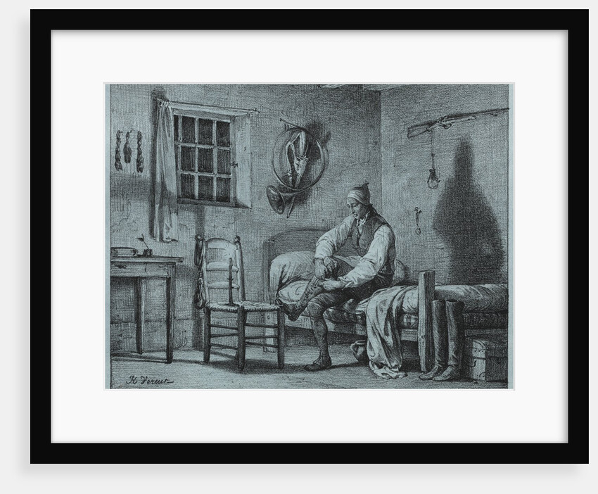 The Man-Servant of Limier Rising from Bed, c. 1818 by Horace Vernet