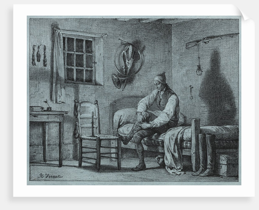 The Man-Servant of Limier Rising from Bed, c. 1818 by Horace Vernet