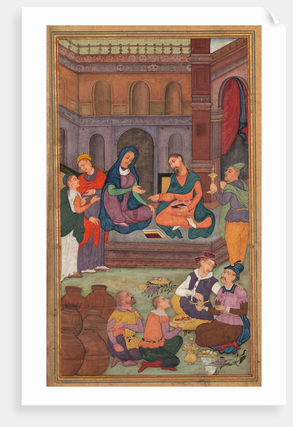 The Marriage at Cana, from a Mirror of Holiness of Father Jerome Xavier, 1602-1604 by Unknown