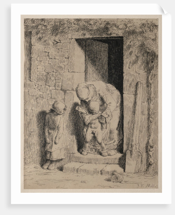 The Maternal Precaution by Jean-François Millet