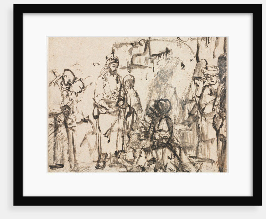 The Meeting of Christ with Martha and Mary after the Death of Lazarus, c. 1662-65 by Rembrandt van Rijn