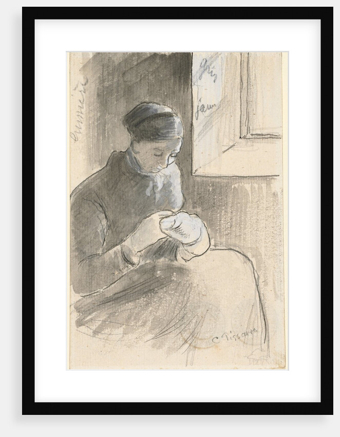 The Mender, c. 1881 by Camille Pissarro