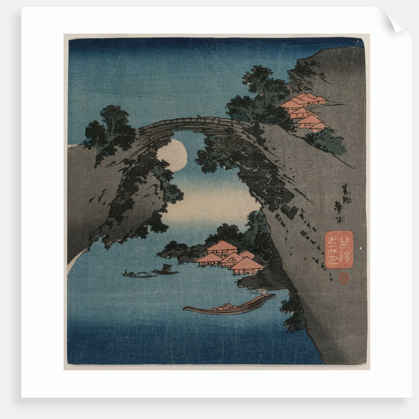 The Monkey Bridge, early 1830s by Katsushika Taito II