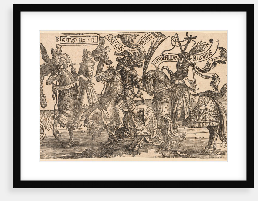 The Nine Heroes: Arthur, Charles the Great, Godfrey of Bouillon, 1515-1517 by Lucas van Leyden
