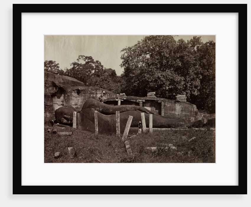 The Paranirvana of Buddha, Gal Vihara, Polonnaruva, Ceylon, 1870-1871 by Joseph Lawton