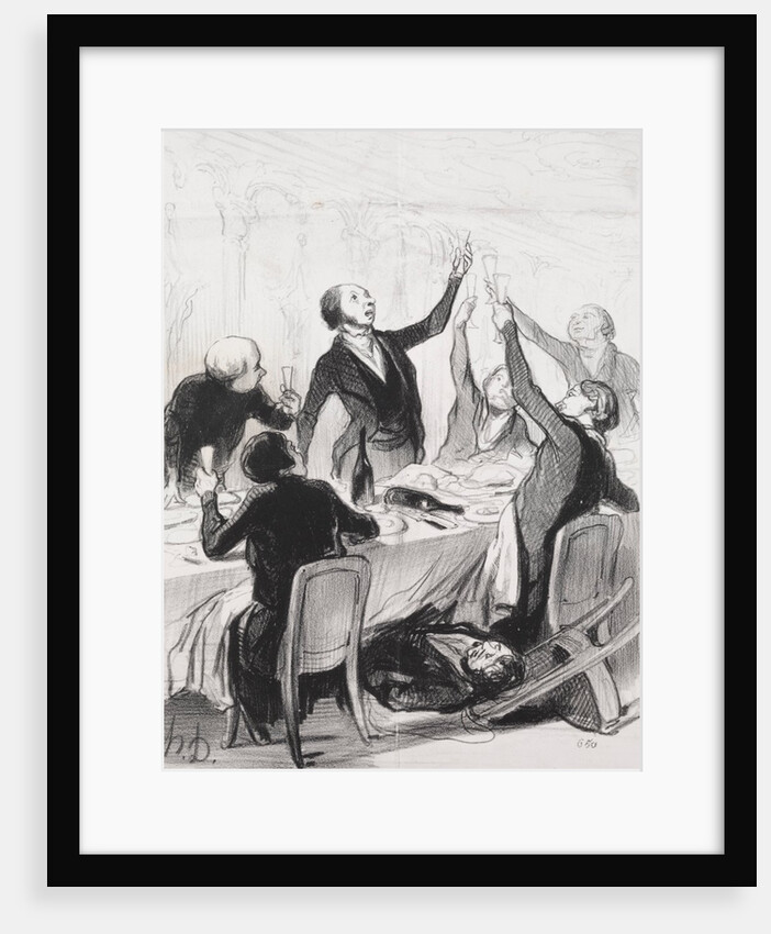The Philanthropists of the Day, plate 8: A 43d Toast…to the Temperance Society, 1844 by Honoré Daumier
