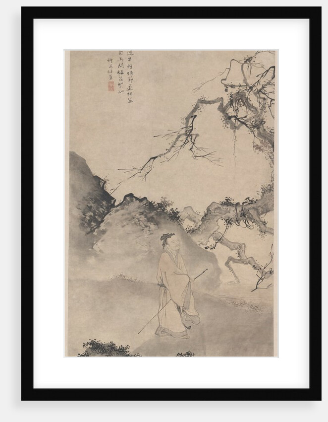 The Poet Lin Bu Wandering in the Moonlight, late 1400s by Du Jin