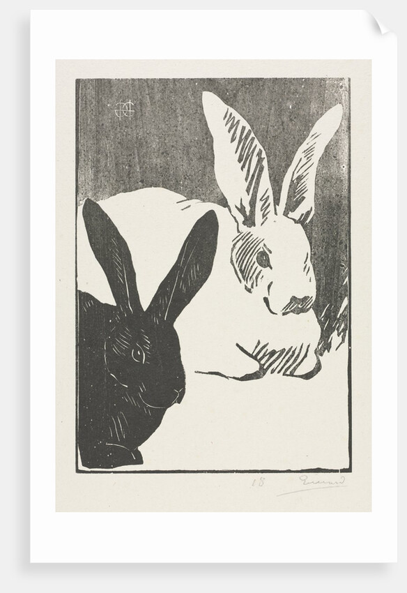 The Rabbits, 1893 by Henri Charles Guérard
