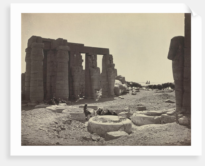 The Ramesseum, Thebes, 1869 by Adolphe Braun