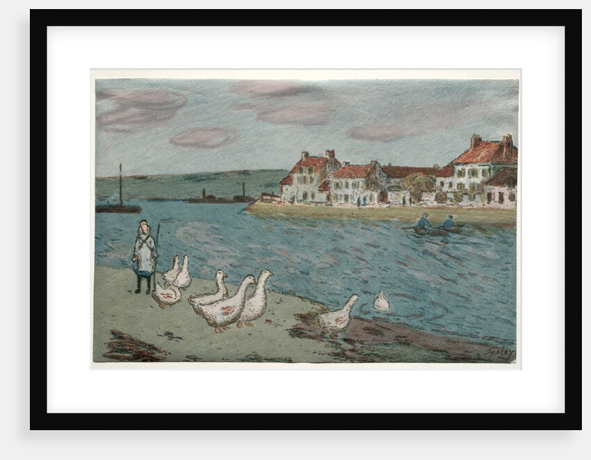 The River Bank or Geese, 1897 by Alfred Sisley