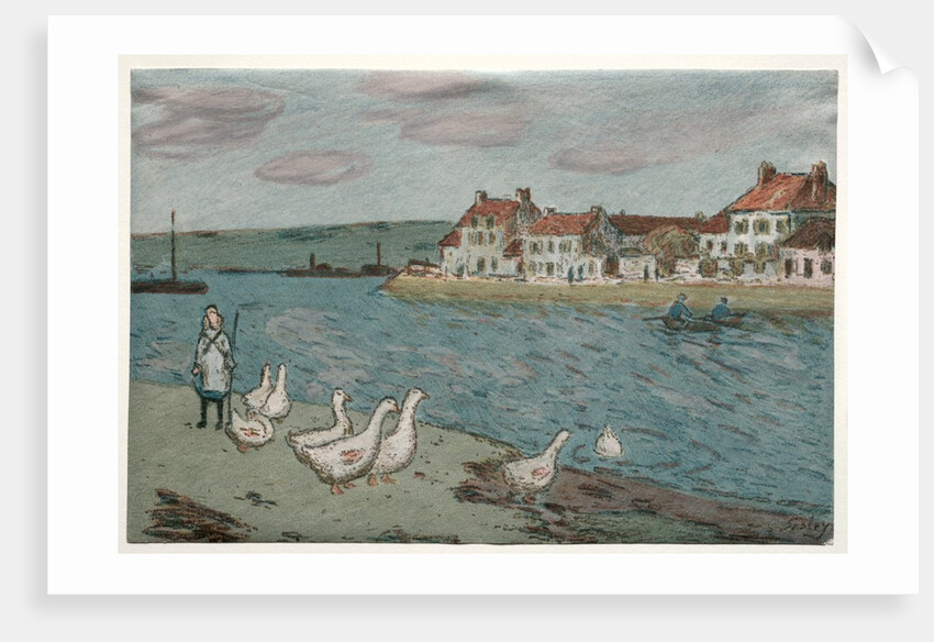 The River Bank or Geese, 1897 by Alfred Sisley