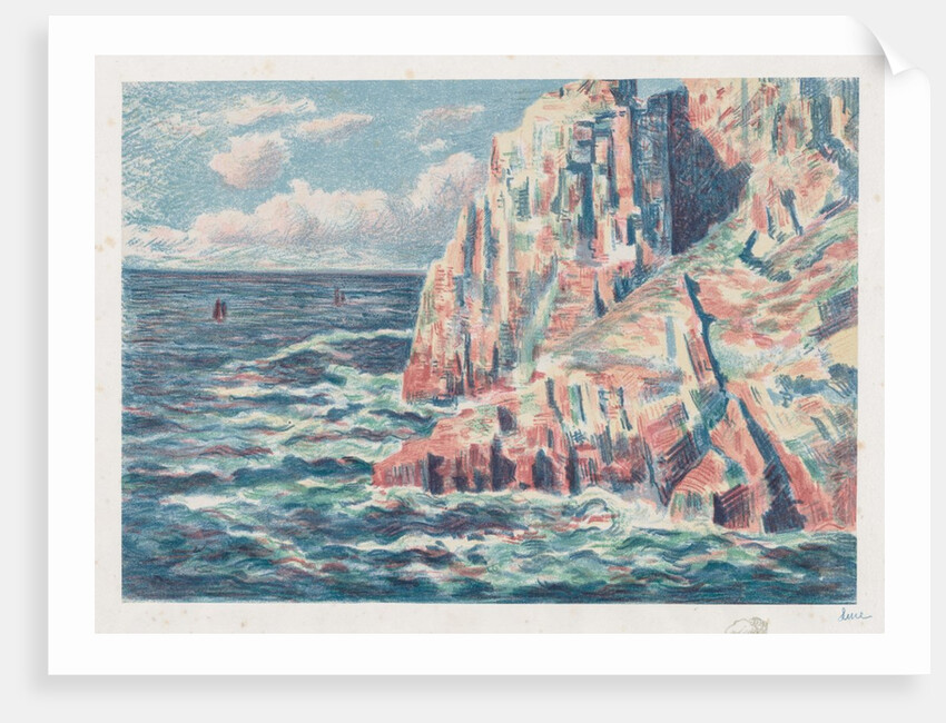 The Sea at Camaret, The Red Rocks, 1895 by Maximilien Luce