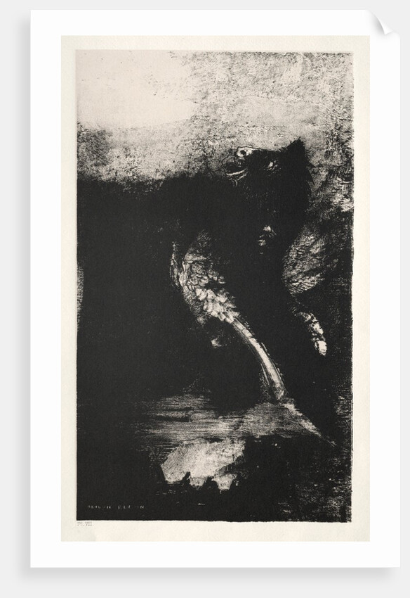 The Temptation of Saint Anthony: The Chimera with Green Eyes Turns, Bays, 1888 by Odilon Redon; Becquet; Edmond Deman