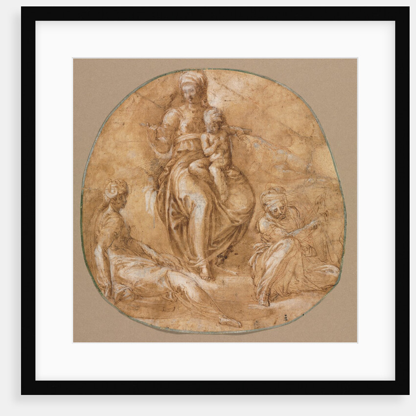 The Virgin and Child with St. Catherine of Alexandria and an Elderly Female Saint?, c. 1545 by Battista Franco