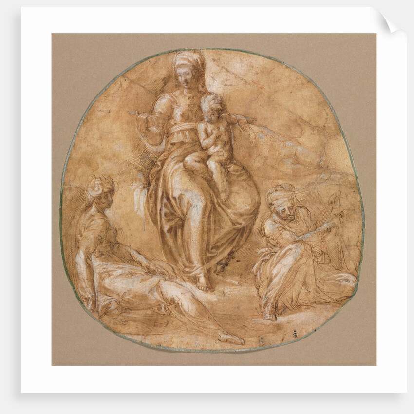 The Virgin and Child with St. Catherine of Alexandria and an Elderly Female Saint?, c. 1545 by Battista Franco