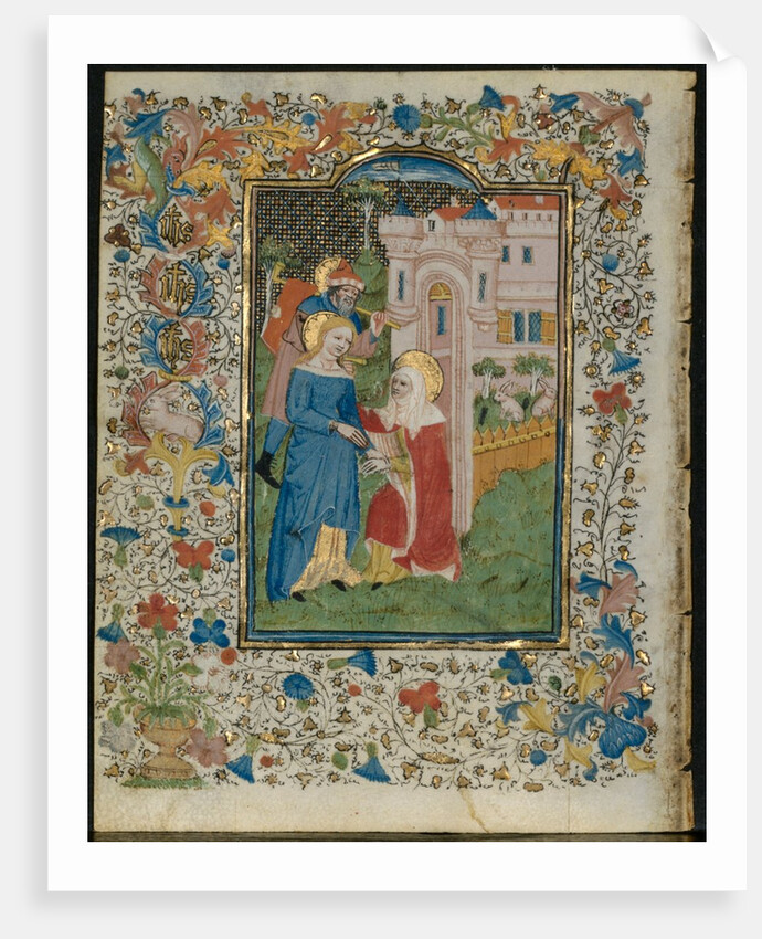 The Visitation: Leaf from a Book of Hours, c. 1420 by Henri d'Orquevaulx; Workshop