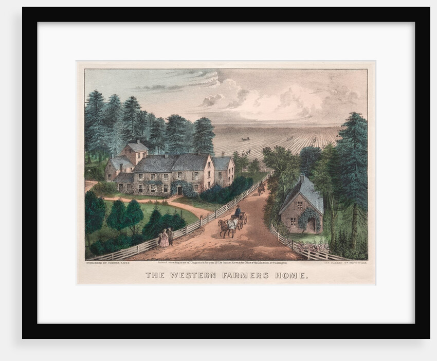 The Western Farmer's Home by James Merritt Ives; Nathaniel Currier