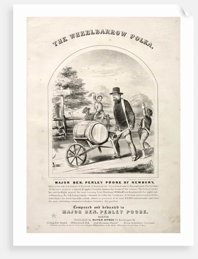 The Wheelbarrow Polka - Sheet Music Cover by Winslow Homer
