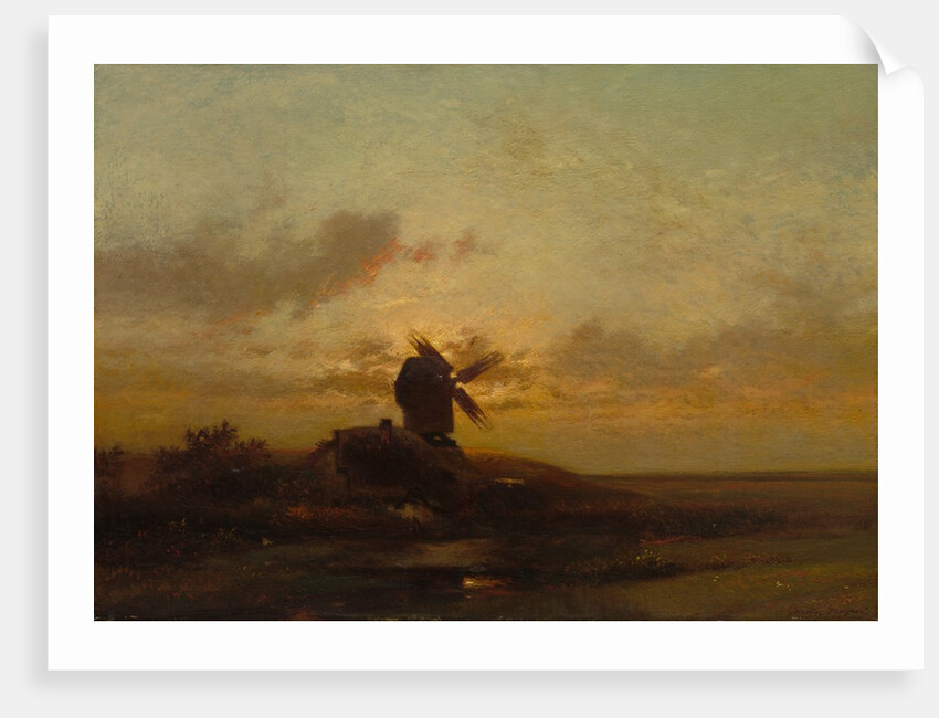 The Windmill, late 1850s by Jules Dupré