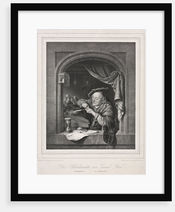 The Writing-Master of the Old Schoolmaster, 1836 by Franz Seraph Hanfstaengl