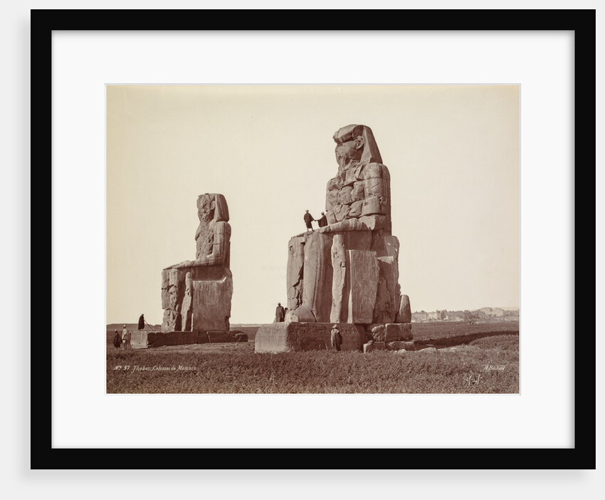 Thebes, The Colossi of Memnon, 1870s by Henri Béchard