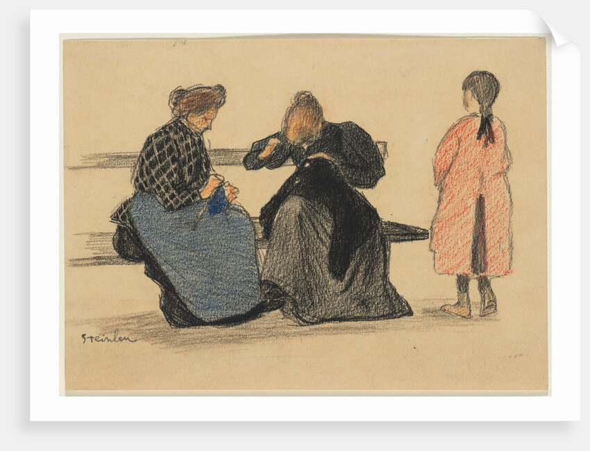 Three Figures, 1900s by Théophile Alexandre Steinlen