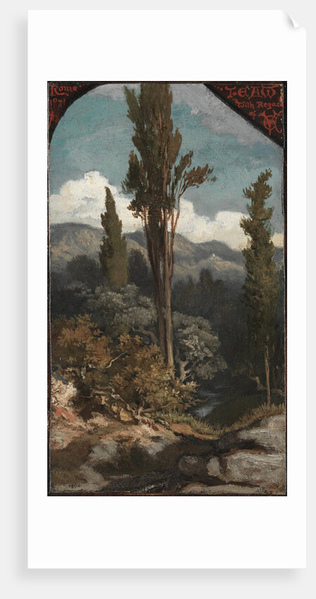 Three Trees: Italy, 1871 by Elihu Vedder