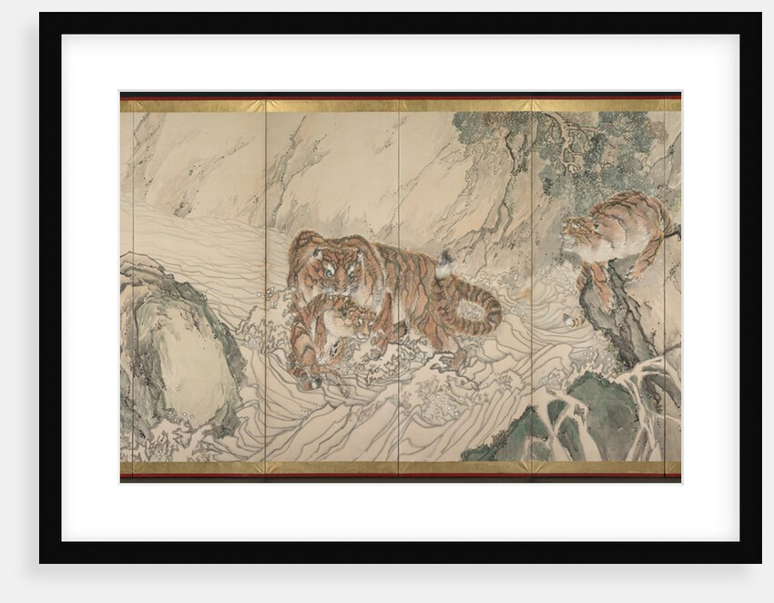 Tiger Family, early 1800s by Kishi Ganku