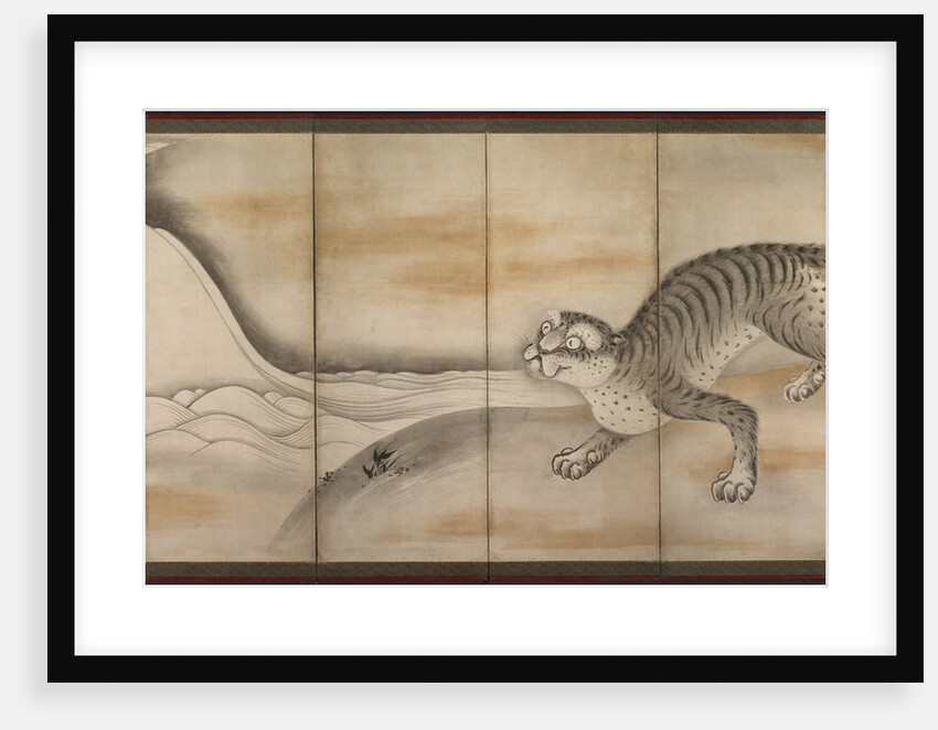 Tiger, early to mid-1600s by Soga Nichokuan (attributed to)