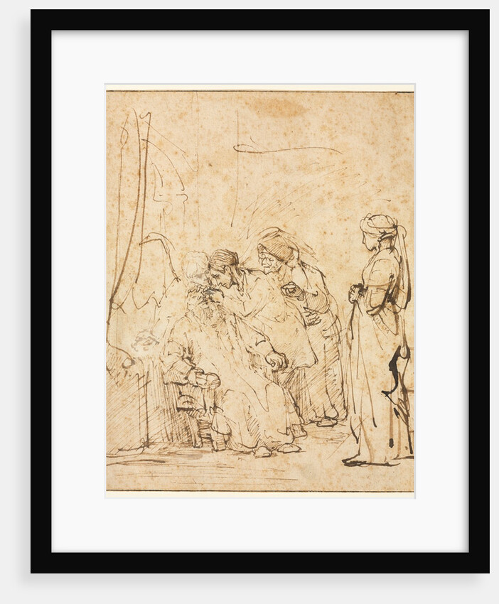 Tobias Healing His Father's Blindness, c. 1640-45 by Rembrandt van Rijn