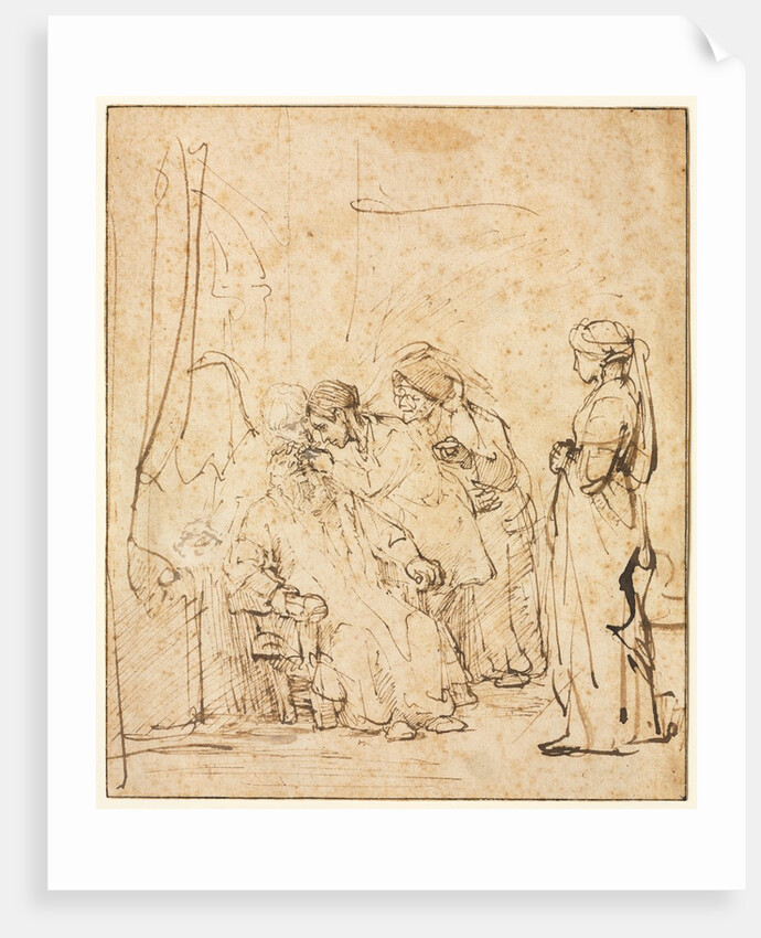 Tobias Healing His Father's Blindness, c. 1640-45 by Rembrandt van Rijn