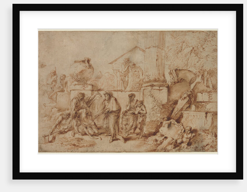 Tobit Burying the Dead, 1640s by Giovanni Benedetto Castiglione