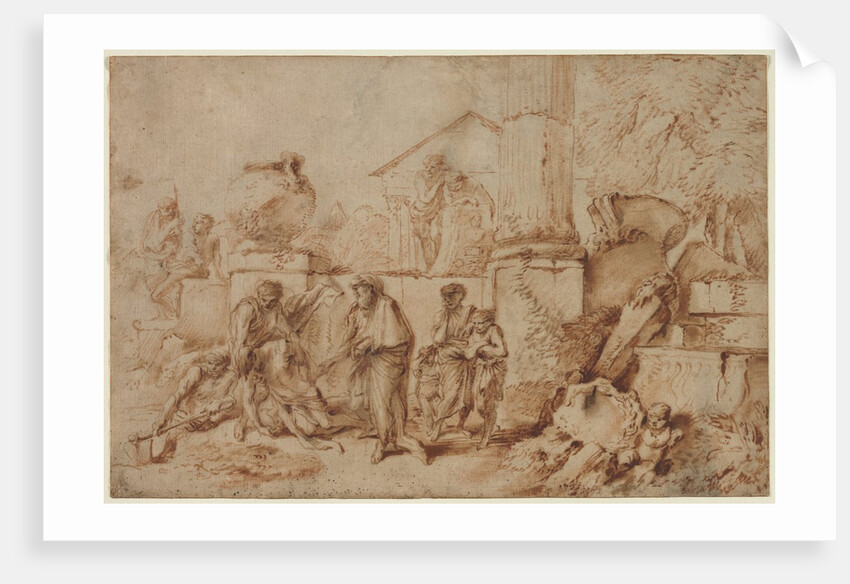 Tobit Burying the Dead, 1640s by Giovanni Benedetto Castiglione