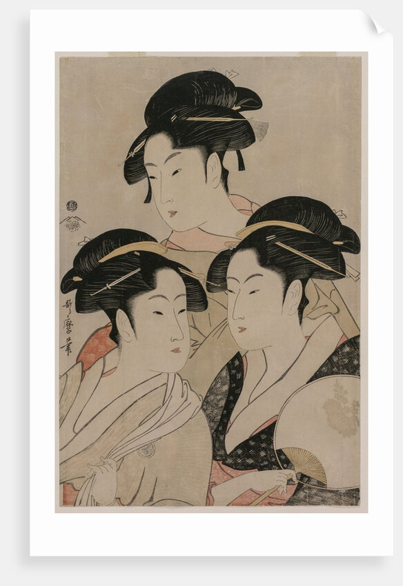 Tomimoto Toyohina, Takashimaya Ohisa, and Naniwaya Okita, c. 1794 by Kitagawa Utamaro