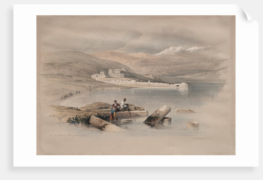Town of Tiberias Looking Towards Lebanon, 1839 by David Roberts
